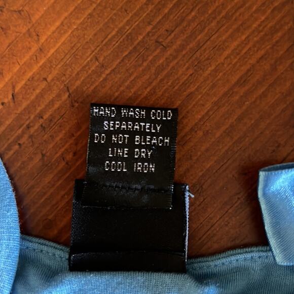 INC International Concepts Blue Tiered Knit Top with Spaghetti Straps Y2K - Picture 7 of 10